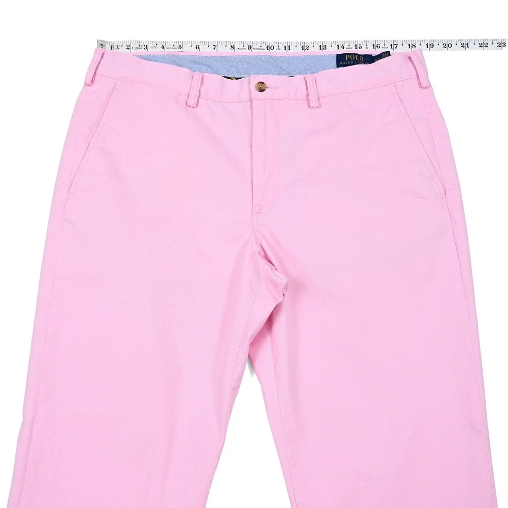 Polo Ralph Luaren Stretch Straight Fit Chino Pants Pink Men's 36x32 (37x31)